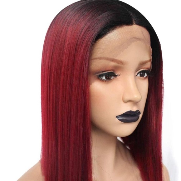 Short Bob Silky Straight Ombre Wigs